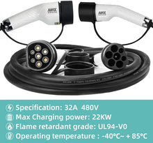 Load image into Gallery viewer, MAX GREEN EV&amp;PHEV Type 2 to Type 2 Charging Cable | 32A | 22KW | 5M |
